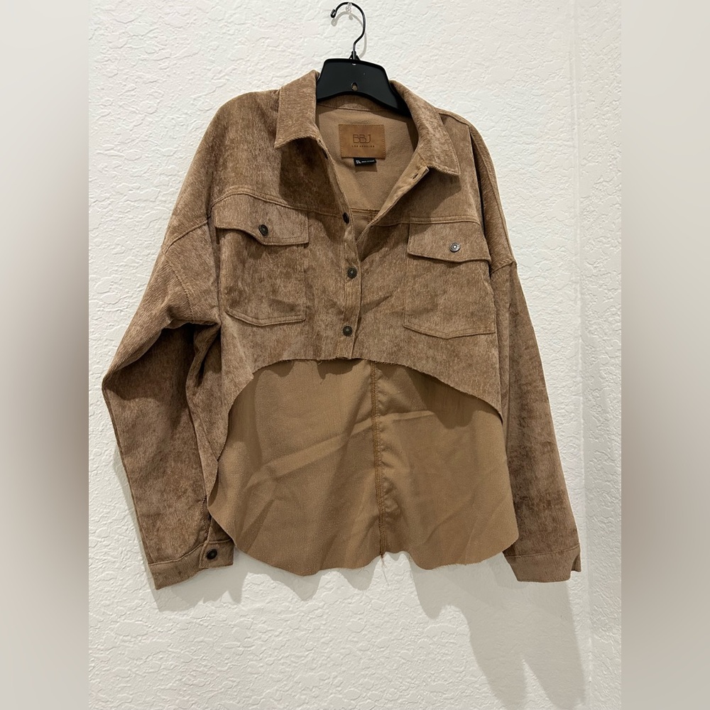 💥PRICE⬇️
 BBJ • Corduroy Tan Long Sleeve Shirt • Large •